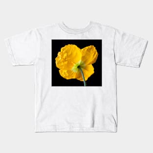 Lovely Yellow Iceland Poppy Kids T-Shirt